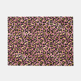 Felpudo Diseño de la serie Leopardo Rosa y Dorado 15