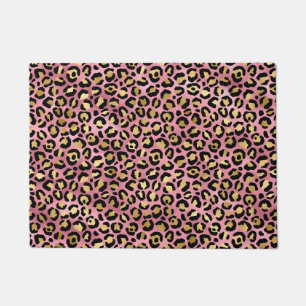 Felpudo Diseño de la serie Leopardo Rosa y Dorado 15
