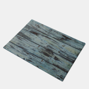Felpudo Diseño de madera turquesa estilo vintage Shabby Ch