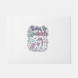 Felpudo Diseño de Merch Diseño Gráfico Unicornio Nacido pa