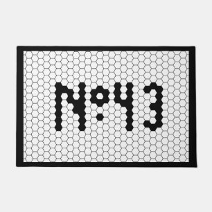 Felpudo Diseño de mosaico vintage House Number 43