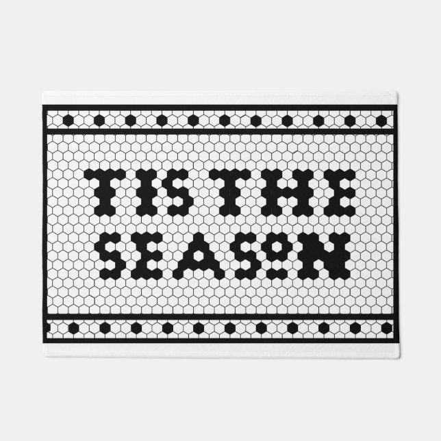 Felpudo Diseño de mosaicos en temporada de vacaciones (Anverso)