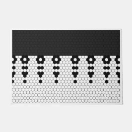 Felpudo Diseño de mosaicos negros