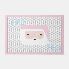 Felpudo Diseño de mosaicos personalizados Navidades rosado