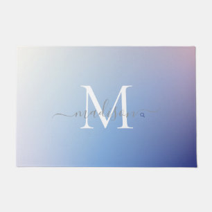 Felpudo Diseño de nombre con monograma elegante - letra fe