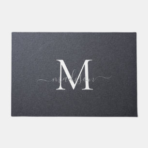 Felpudo Diseño de nombre con monograma elegante - letra fe