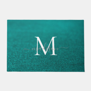 Felpudo Diseño de nombre con monograma elegante - letra fe