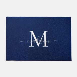 Felpudo Diseño de nombre con monograma elegante - letra fe