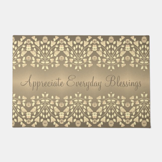 Felpudo Diseño de patrones artísticos y elegantes (Anverso)