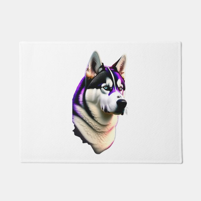 Felpudo Diseño de perro husky (Anverso)