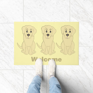 Felpudo Diseño de perros amarillos de Labrador