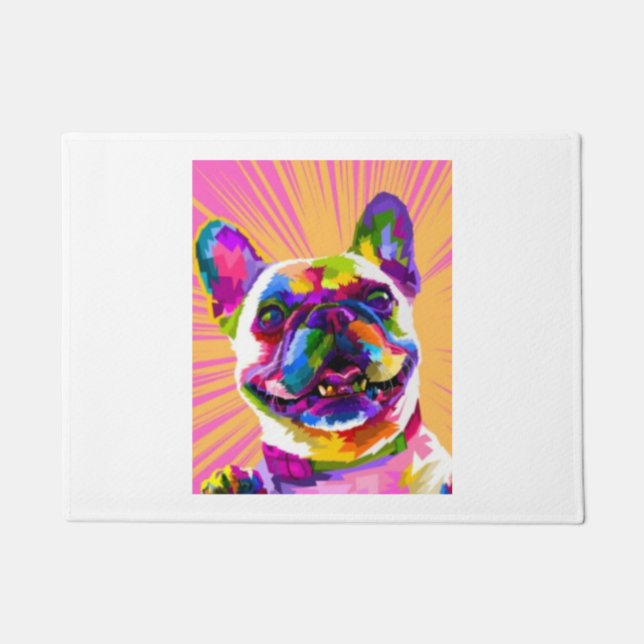 Felpudo Diseño de perros coloridos (Anverso)