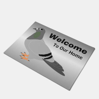 Felpudo Diseño de pichón personalizado