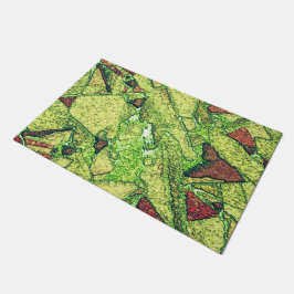 Felpudo Diseño de piedra volcánica pintada de amarillo pál