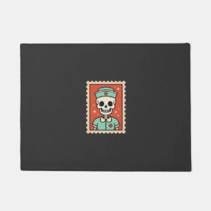 Felpudo Diseño de sello de enfermera esqueleto de Hallowee