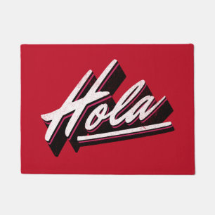 Felpudo Diseño de texto Hola