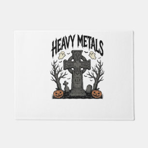 Felpudo Diseño de vector cementerio de Halloween de metale