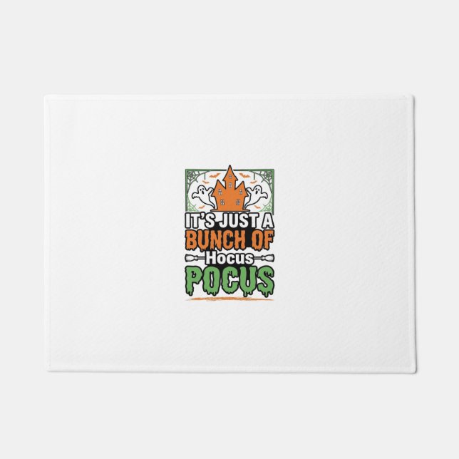 Felpudo diseño de vector de cita de Hocus Pocus de Hallowe (Anverso)