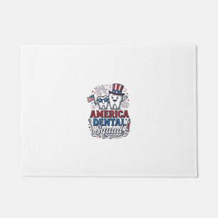 Felpudo Diseño de vector de diente patriótico del equipo d