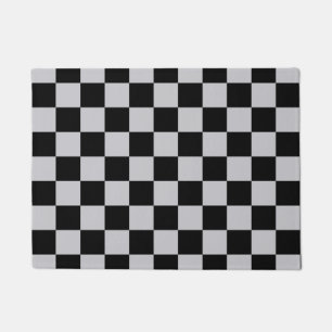 Felpudo Diseño del patrón Ash Gray Gray Checker