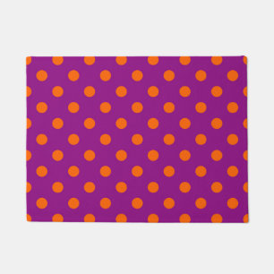Felpudo Diseño Del Patrón De Puntos De Polka Púrpura De na