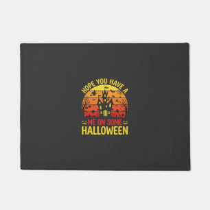 Felpudo Diseño divertido de casa embrujada de Halloween pa