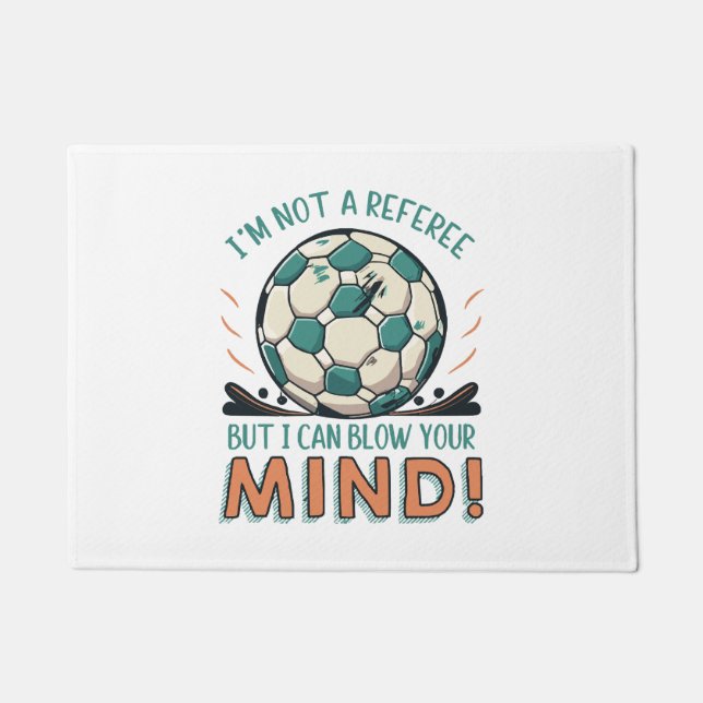 Felpudo Diseño Divertido de Fútbol (Anverso)