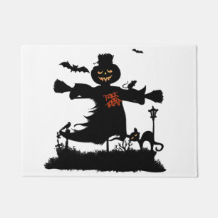 Felpudo Diseño divertido de Halloween con espantapájaros