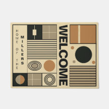 Diseño elegante en estilo Bauhaus con apellido