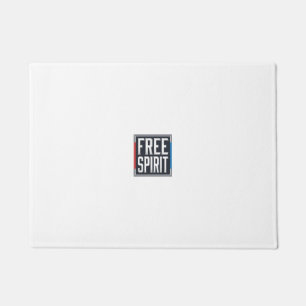 Felpudo Diseño gráfico de caja espíritu libre patriótico v