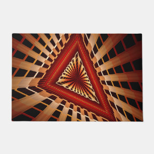 Felpudo Diseño gráfico moderno de fractal de red de fantas