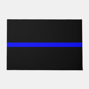 Felpudo Diseño gráfico simbólico Thin Blue Line en