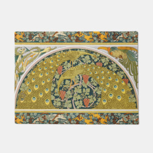 Felpudo Diseño intrincado de estilo Art Nouveau pavo