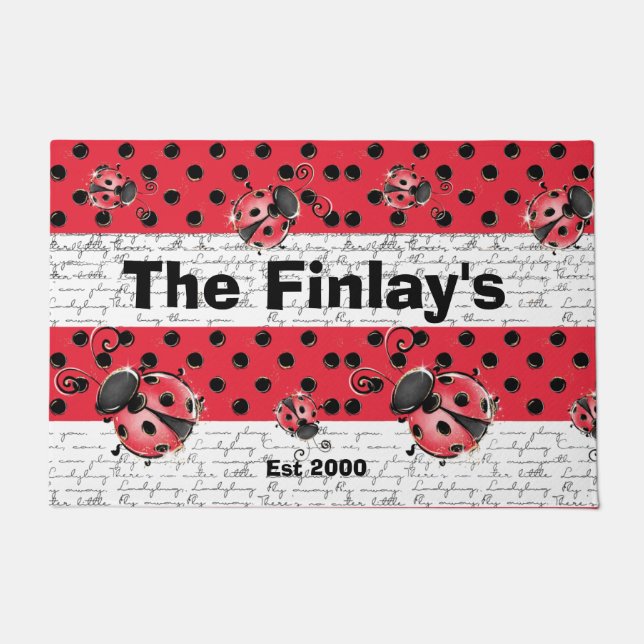 Felpudo Diseño Ladybug Ladybird (Anverso)