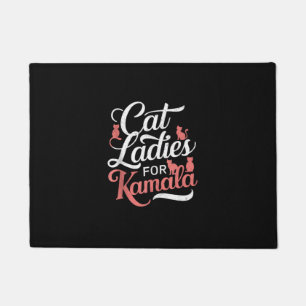 Felpudo Diseño lindo - gatos damas para Kamala con gato