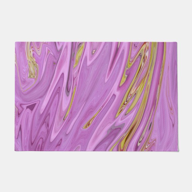 Felpudo Diseño líquido morado (Anverso)