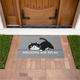 Felpudo Diseño minimalista de gatito adorable - GATO 6 + t