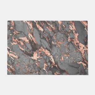 Felpudo Diseño moderno de mármol rosa dorado gris