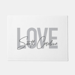 Felpudo Diseño moderno, simple, genial Love South Carolina