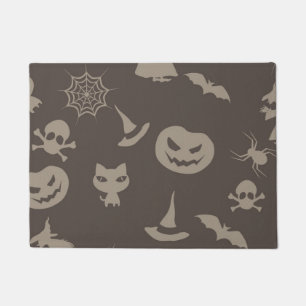 Felpudo Diseño negro y gris de la diversión de Halloween