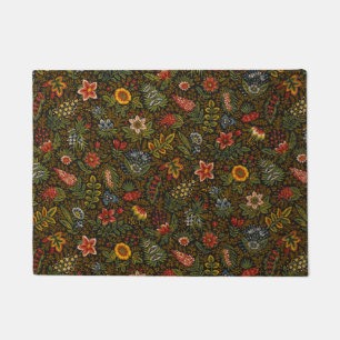 Felpudo Diseño textil floral Puerta Mat