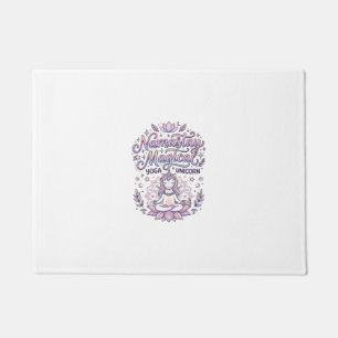 Felpudo Diseño tipográfico adorable mágico Namastay Unicor
