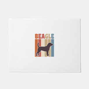 Felpudo Diseño vectorial de franja retro de perro Beagle v