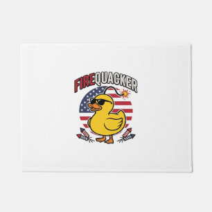 Felpudo Diseño vectorial de fuegos artificiales de pato pa