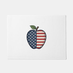 Felpudo Diseño vectorial de grabado vintage de manzana pat
