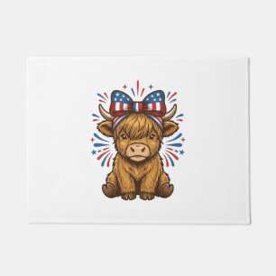 Felpudo Diseño vectorial de lazo de vaca de Highland patri