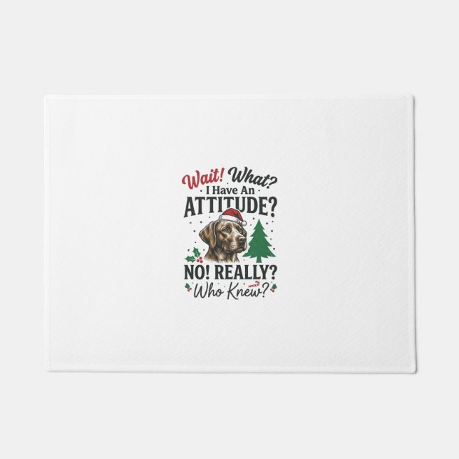 Felpudo Diseño Vectorial de Navidad con Perro Divertido_1 (Anverso)