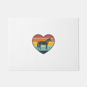 Felpudo Diseño vectorial de puesta de sol corazón de cabal