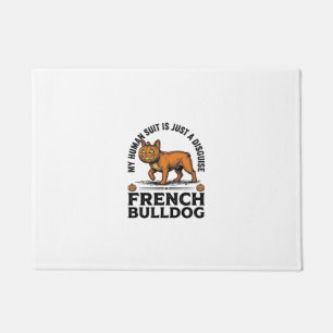 Felpudo Disfraz de camisa de calabaza de Bulldog francés d