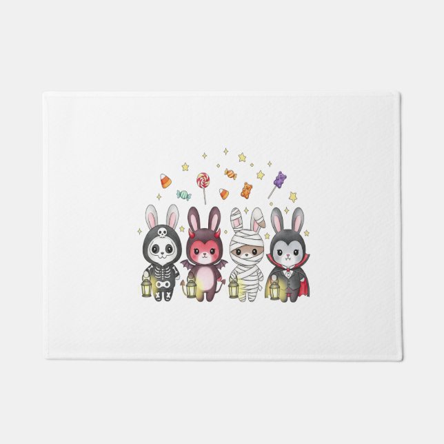 Felpudo Disfraz de conejo de Halloween (Anverso)